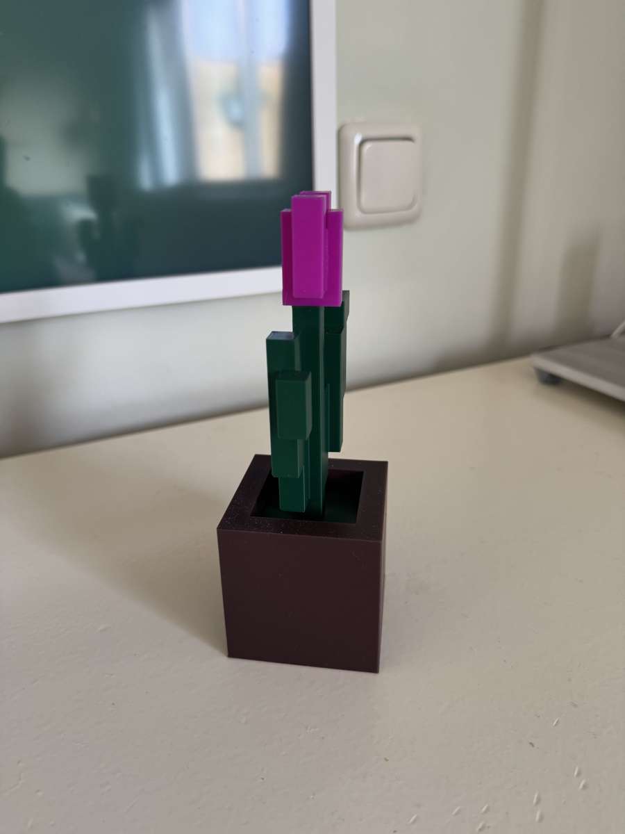 Minecraft Bloem – Pixel Decoratie in Pot