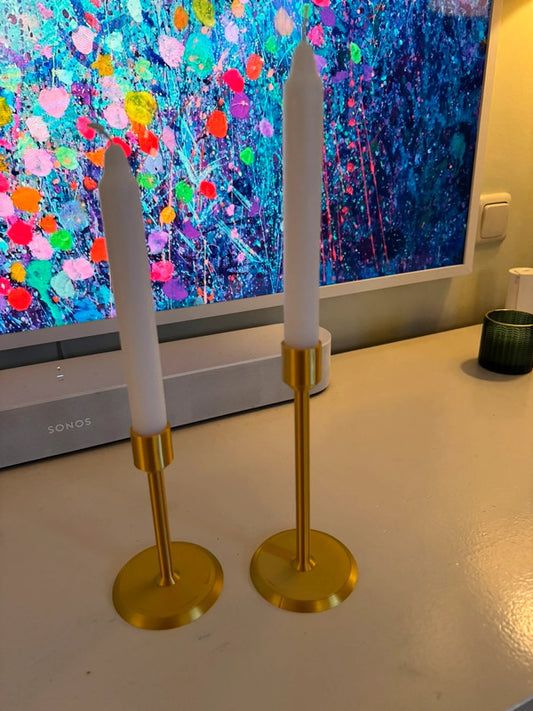 Gouden kandelaars set van 2
