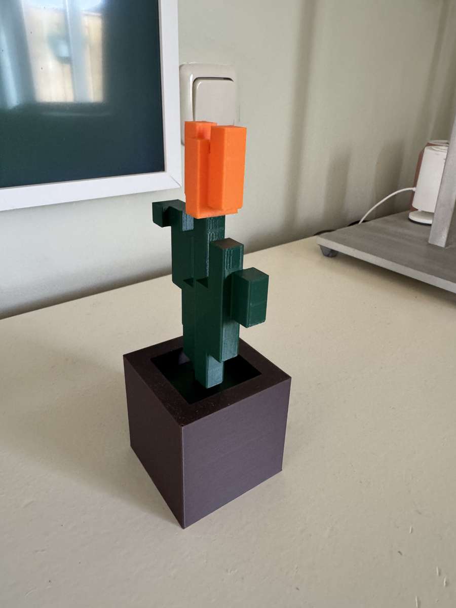 Minecraft Bloem – Pixel Decoratie in Pot