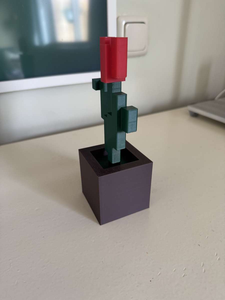 Minecraft Bloem – Pixel Decoratie in Pot