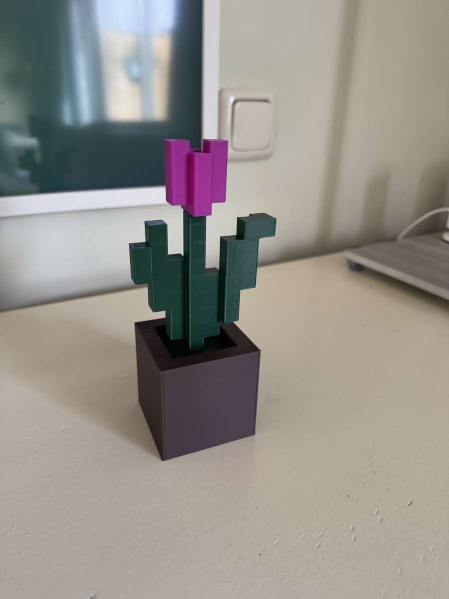 Minecraft Bloem – Pixel Decoratie in Pot