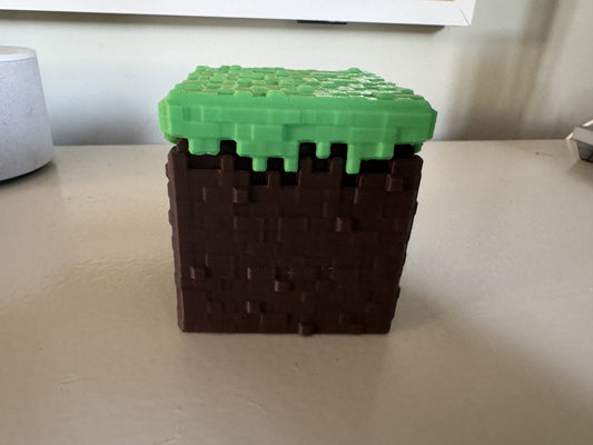 Minecraft Grasblok – 3D-Geprint Decoratief Beeldje