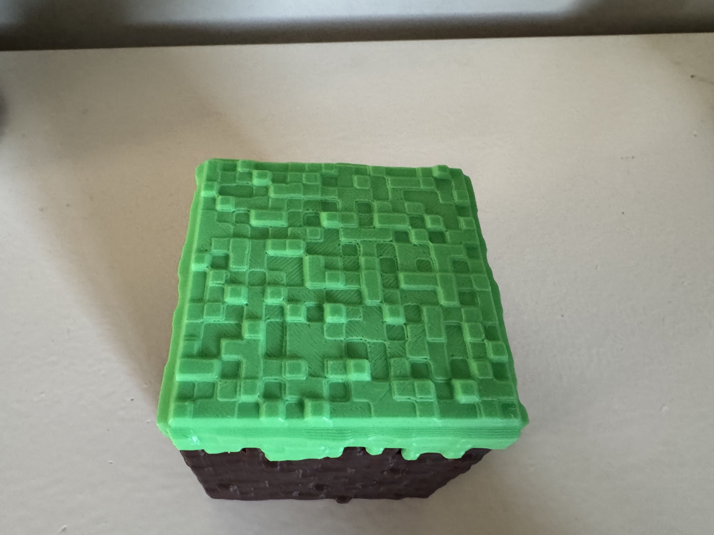 Minecraft Grasblok – 3D-Geprint Decoratief Beeldje
