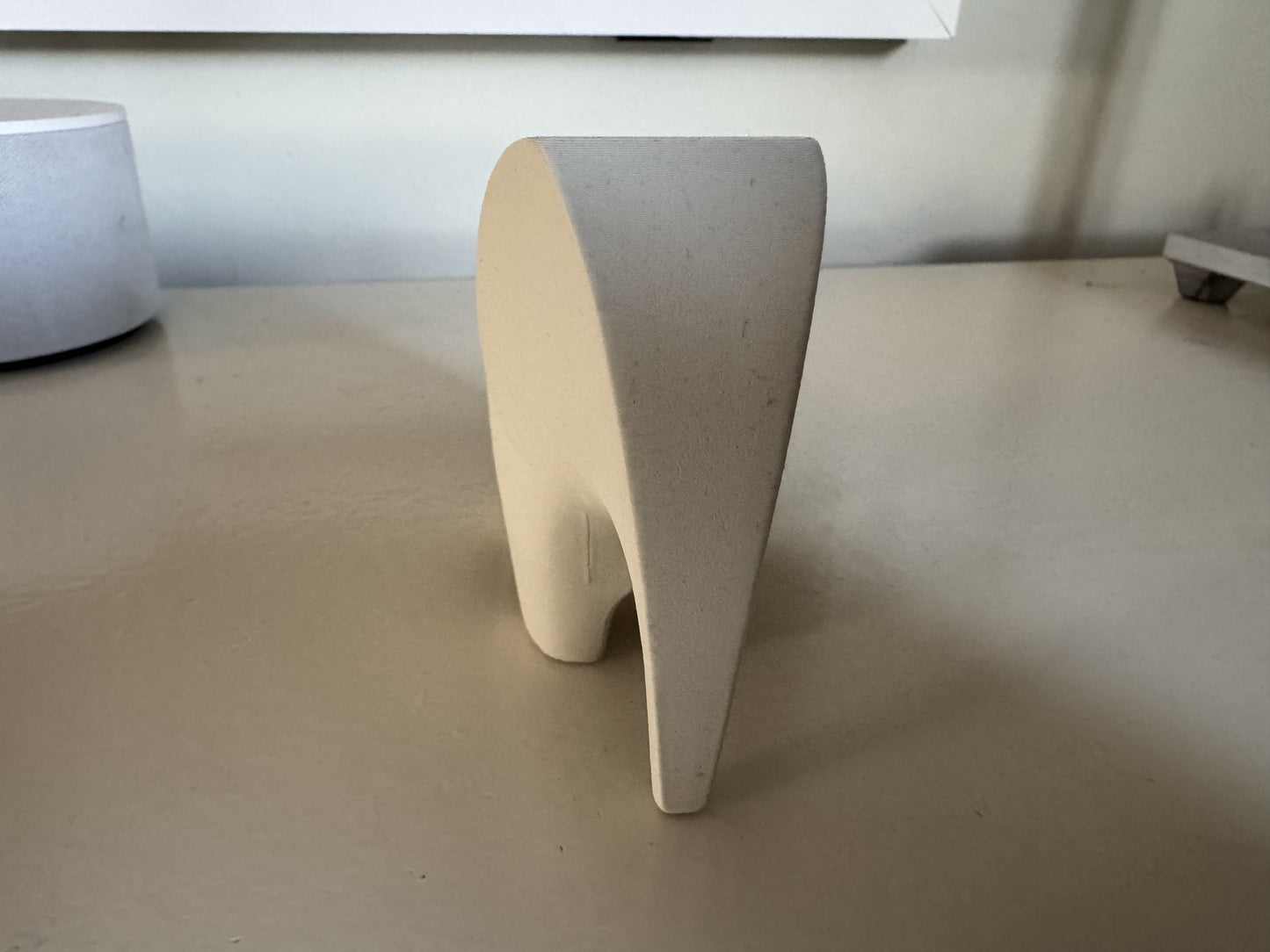 Decoratieve Olifant – Minimalistisch 3D-Geprint Beeldje | Crème