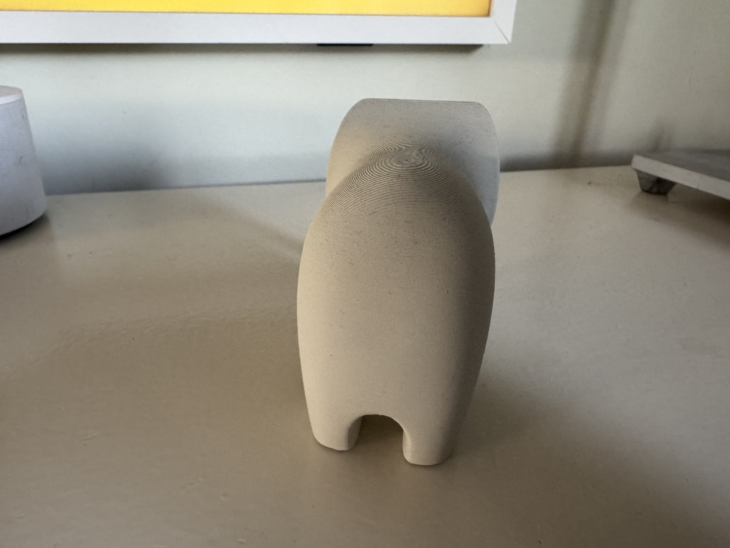 Decoratieve Olifant – Minimalistisch 3D-Geprint Beeldje | Crème