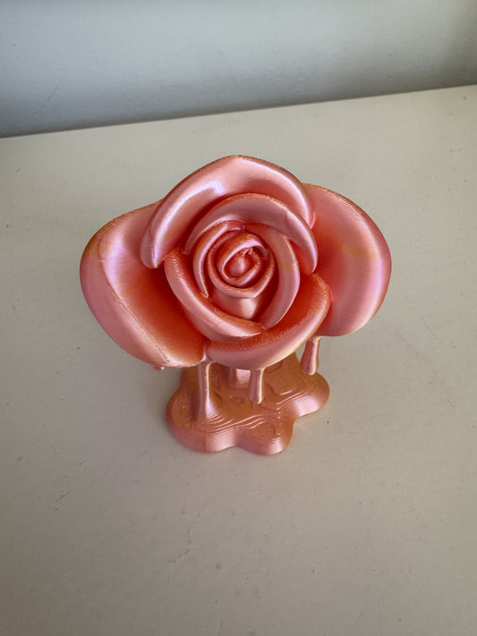 Decoratieve Roos – 3D-Geprint Bloemenbeeldje | Roze