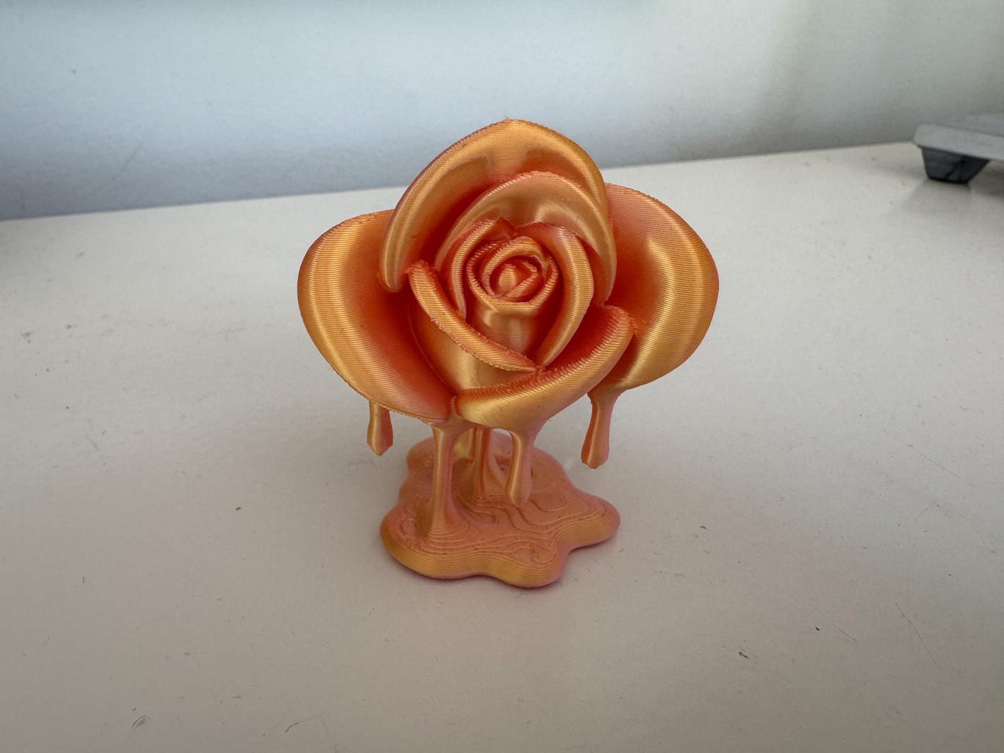 Decoratieve Roos – 3D-Geprint Bloemenbeeldje | Roze