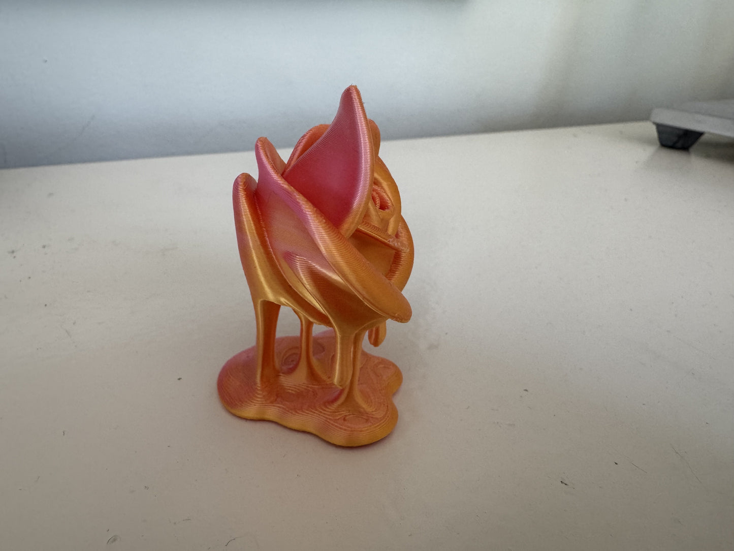 Decoratieve Roos – 3D-Geprint Bloemenbeeldje | Roze