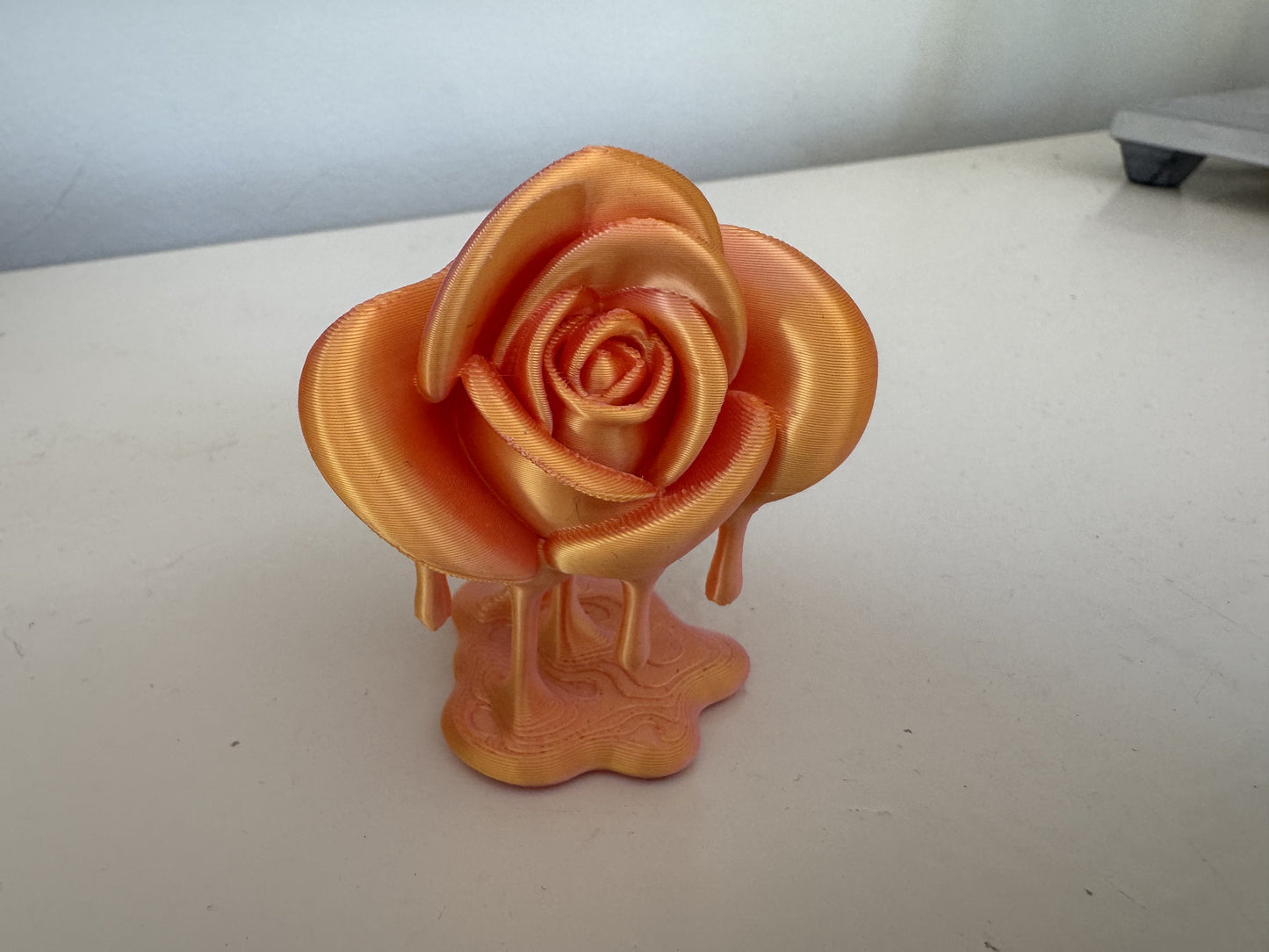 Decoratieve Roos – 3D-Geprint Bloemenbeeldje | Roze